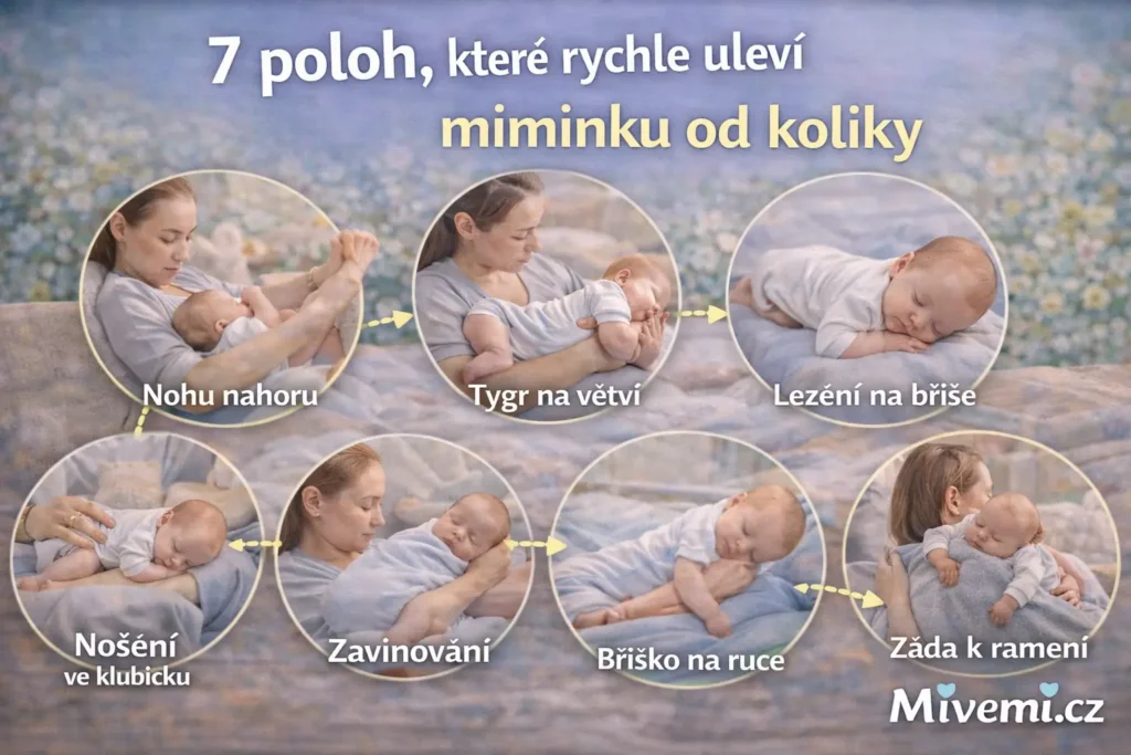 7 poloh co miminku pomohou od koliky