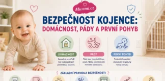 Bezpečnost kojence - domácí pády a první pohyb