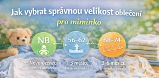 Jak vybrat správnou velikost oblečení pro miminko