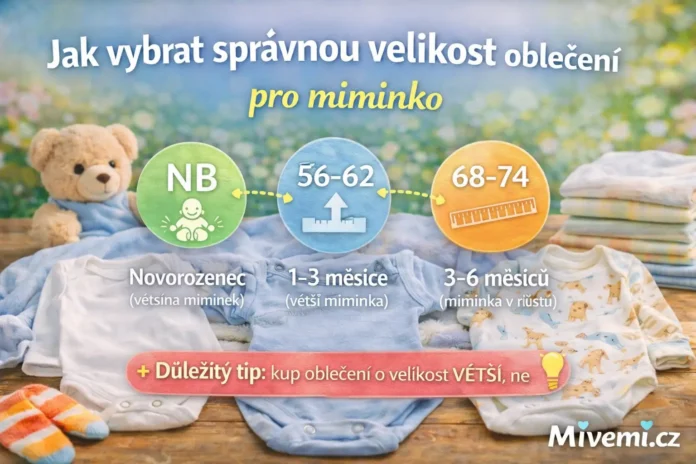 Jak vybrat správnou velikost oblečení pro miminko