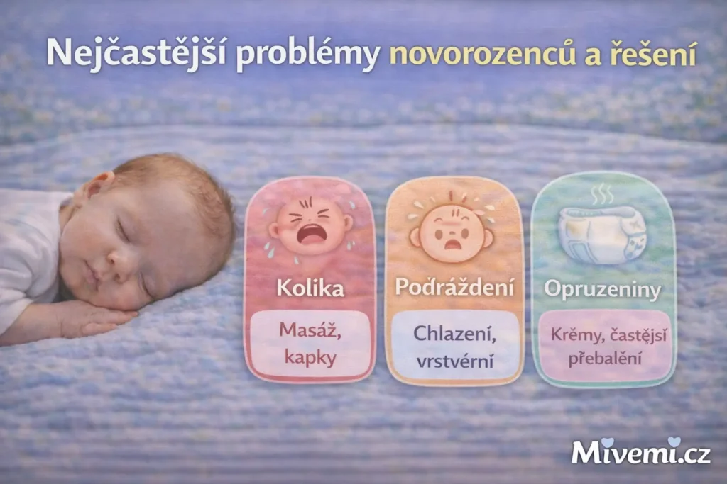 Nejčastější problémy novorozenců a miminek