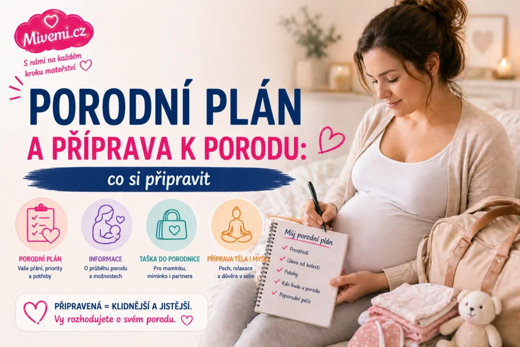Porodní plán a příprava k porodu - co si připravit
