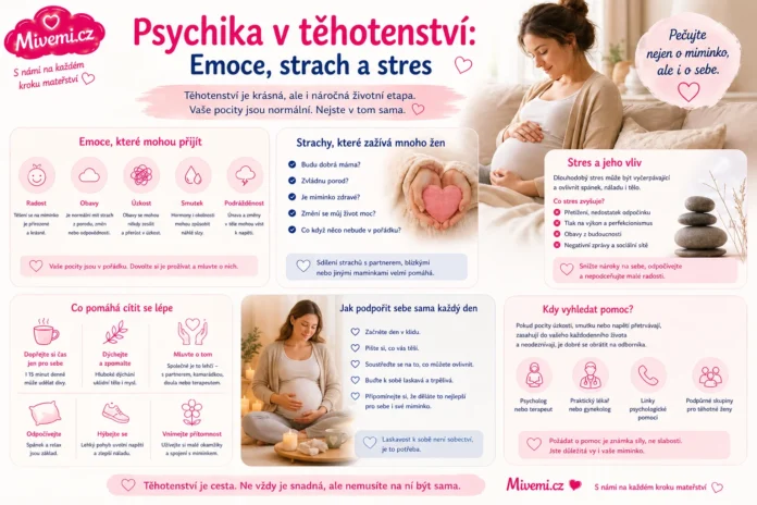 Psychika v těhotenství, emoce, strach a stres