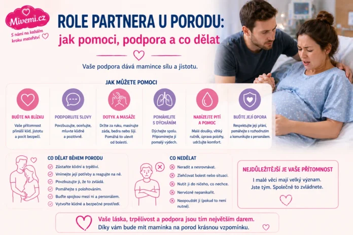 Role partnera u porodu - jak pomoci u porodu a co dělat
