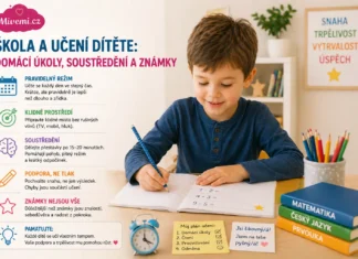Škola a učení dítěte - domácí úkoly, soustředění a známky