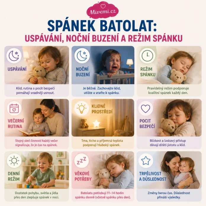 Spánek batolat - uspávání, noční probouzení a režim spánku