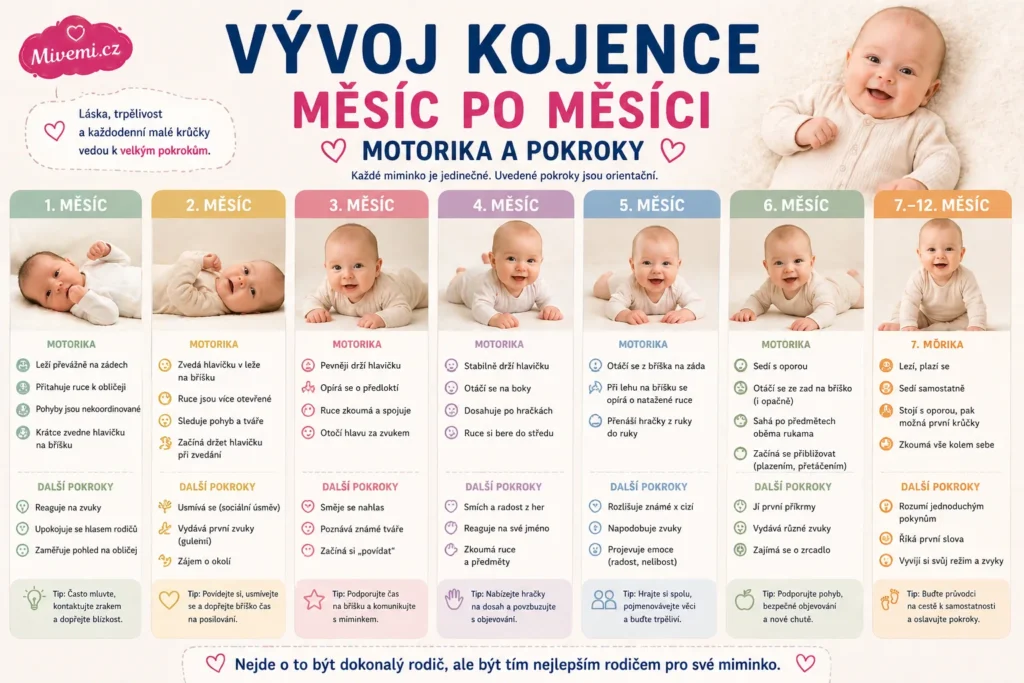 Vývoj novorozence měsíc po měsíci