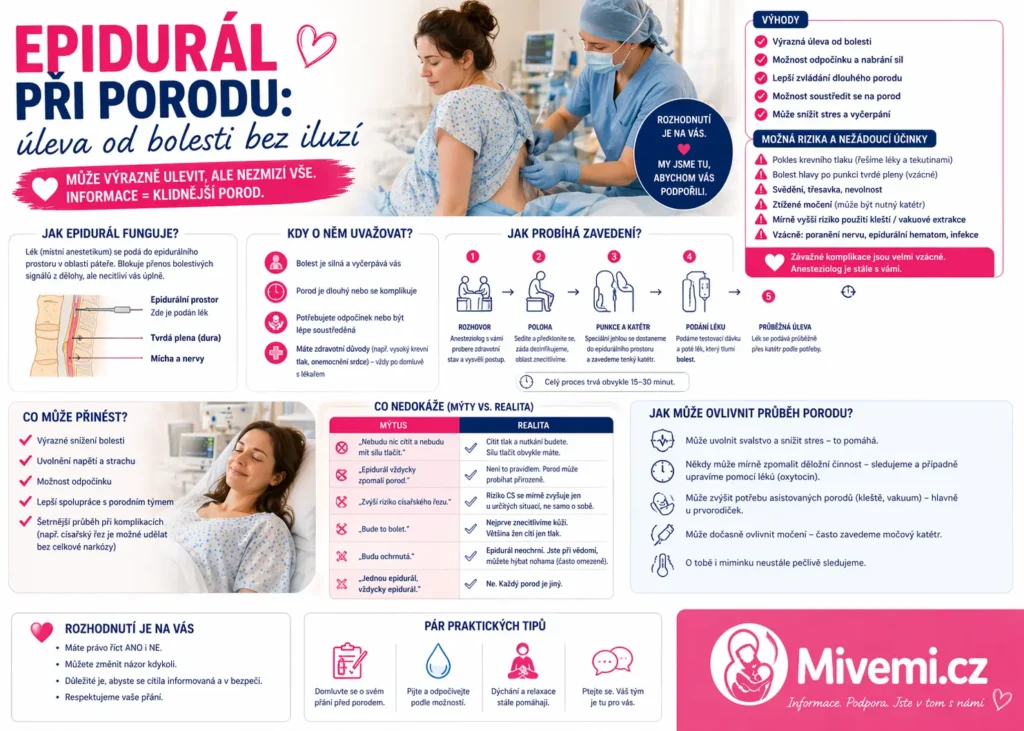 epidural při porodu