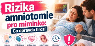 rizika amniotomie pro miminko