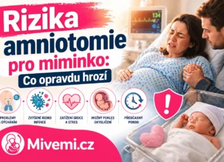 rizika amniotomie pro miminko
