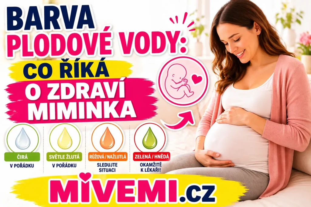 Barva plodové vody a zdraví miminka