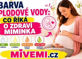 Barva plodové vody a zdraví miminka