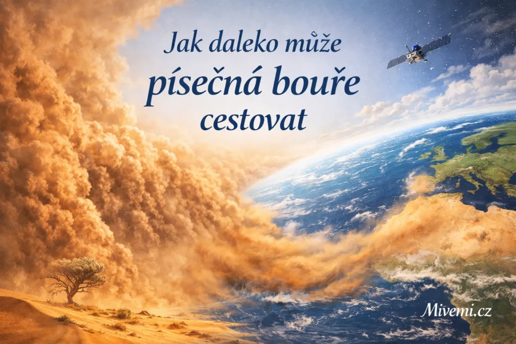 Jak daleko cestuje písečná bouře