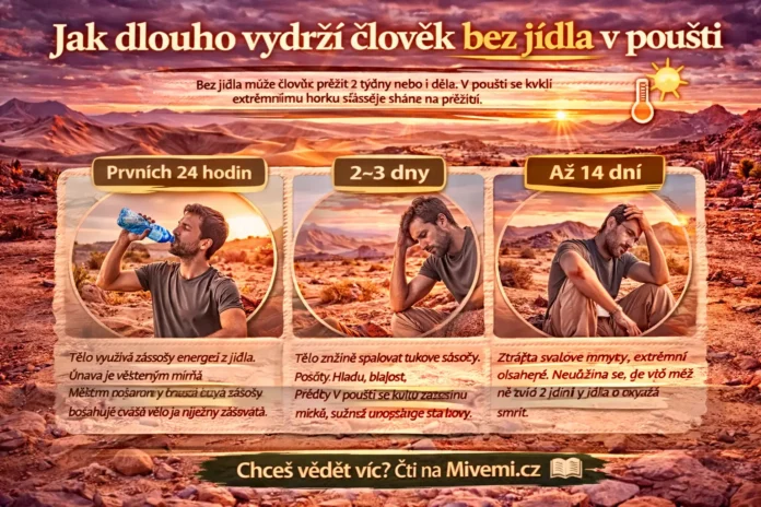 Jak dlouho vydrží člověk bez jídla v poušti