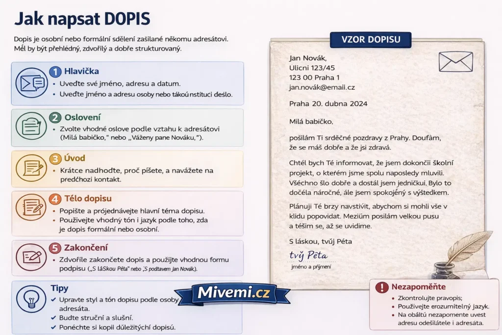 Jak napsat dopis