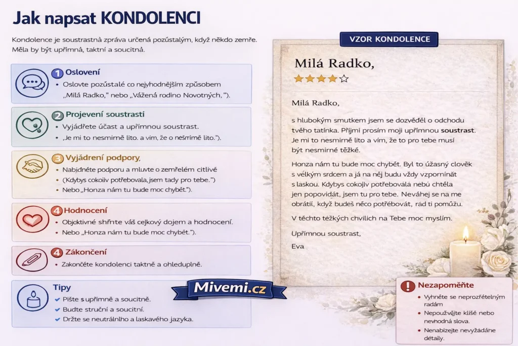 Jak napsat kondolenci