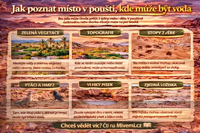 Jak poznat místo v poušti s ukrytou vodou