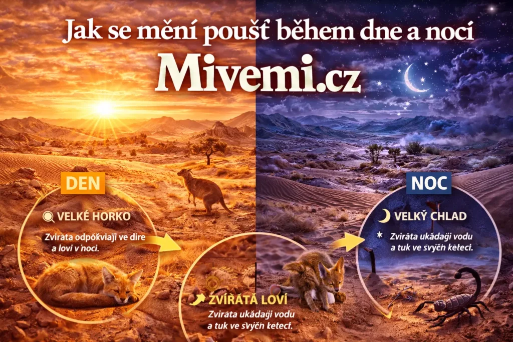 Jak se mění poušť během dne a noci