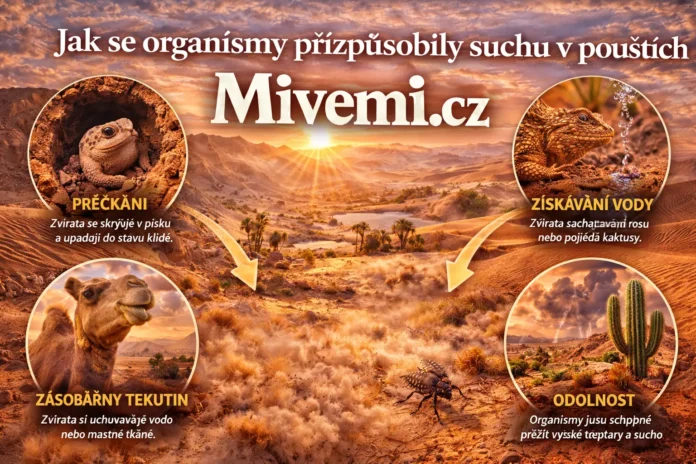 Jak se organismy a zvířata přizpůsobili suchu v poušti