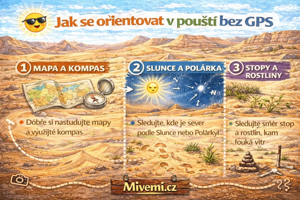 Jak se orientovat v poušti podle GPS