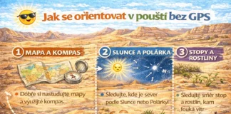 Jak se orientovat v poušti podle GPS