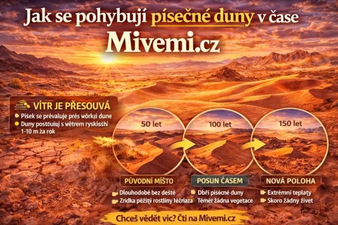 Jak se pohybují písečné duny v poušti