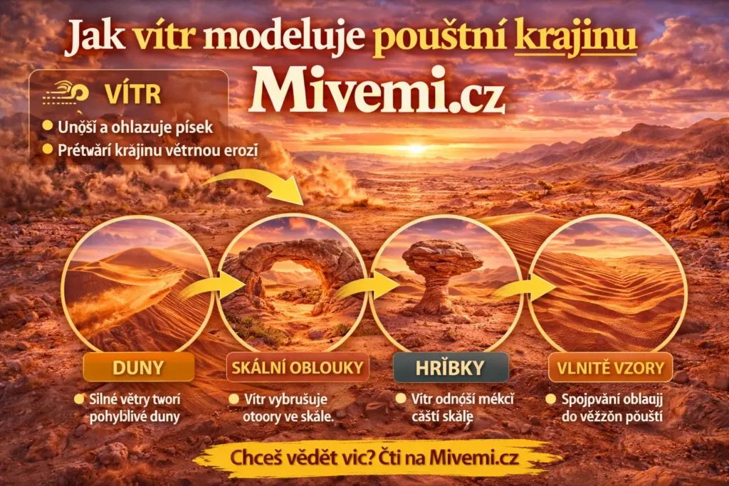 Jak vítr modeluje pouštní krajinu