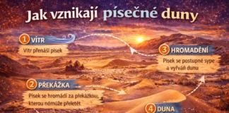 Jak vznikají písečné duny v poušti