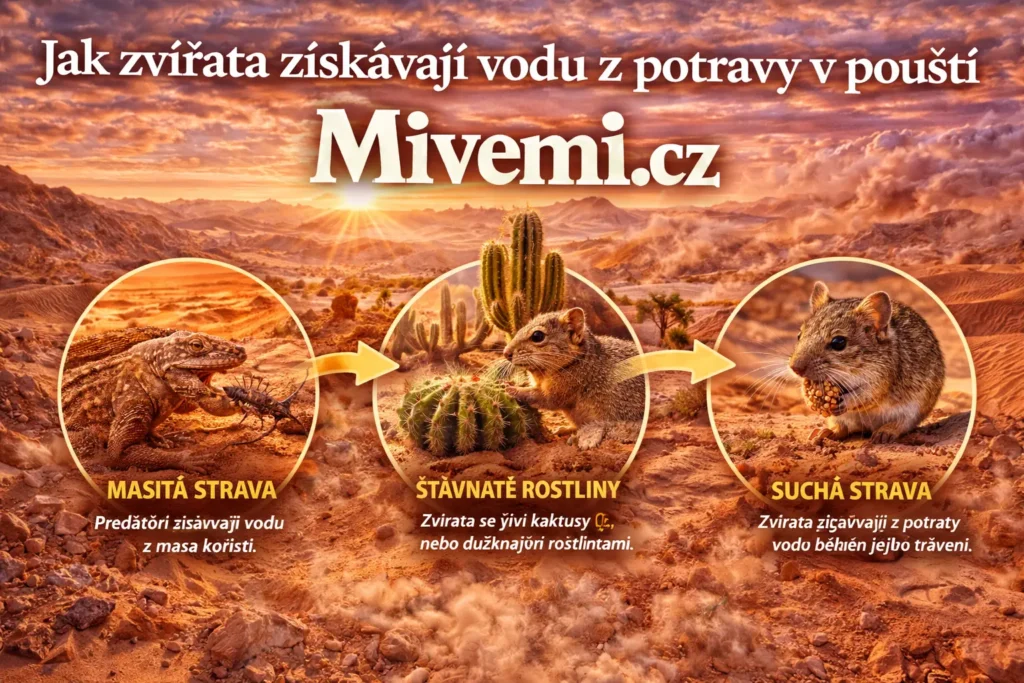 Jak zvířata v poušti získávají vodu z potravy