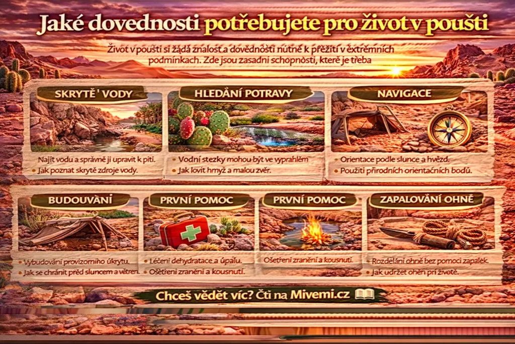 Jaké dovednosti potřebujete pro život v poušti
