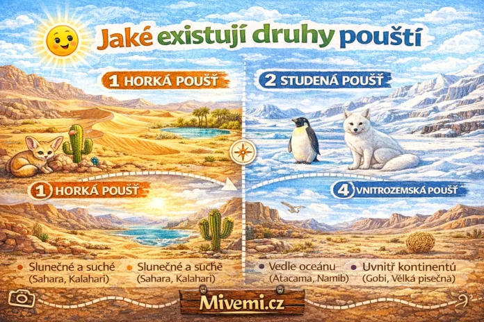 Jaké existují druhy pouští