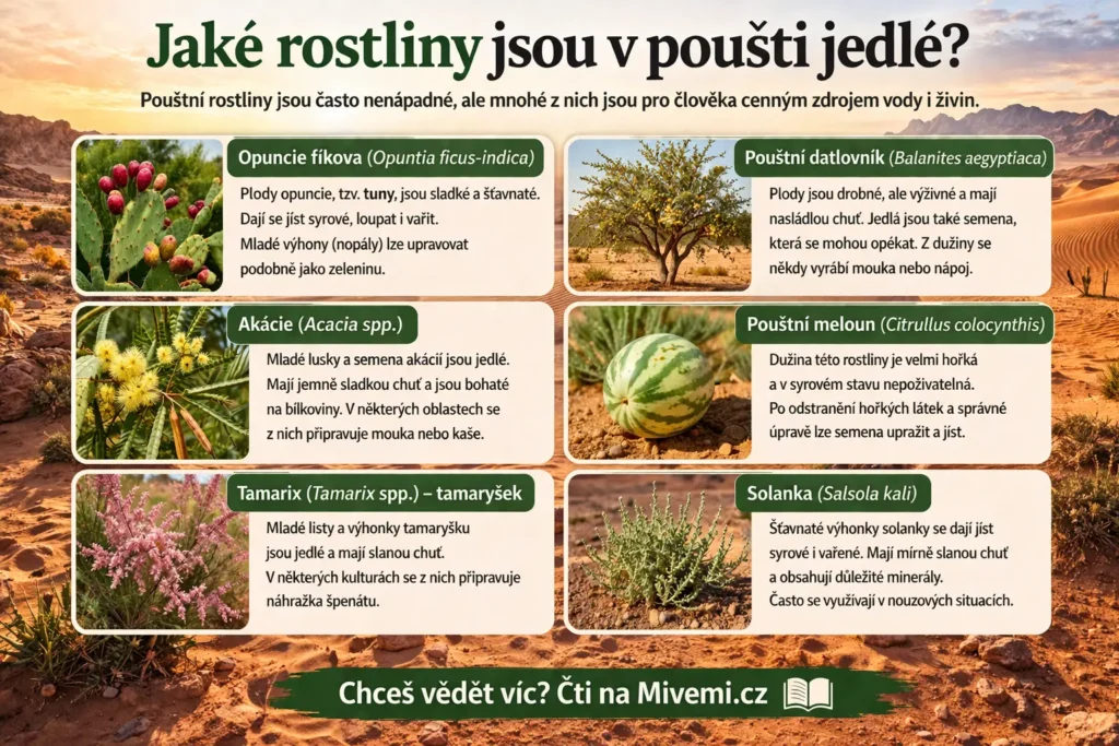 Jaké rostliny v poušti jsou jedlé