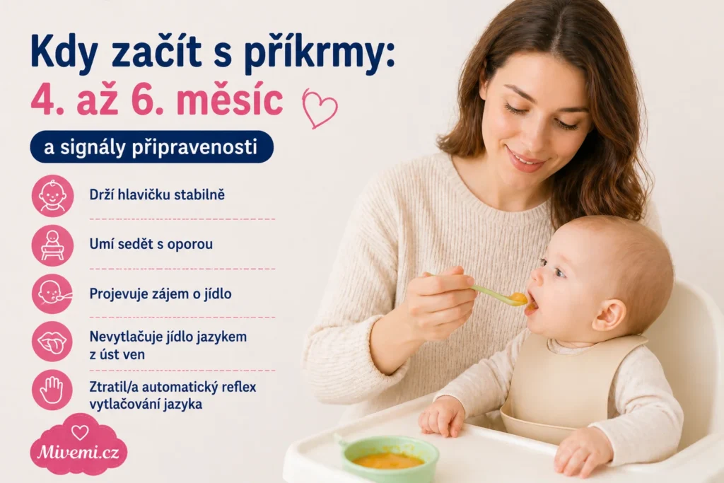 Kdy začít s příkrmy u miminek