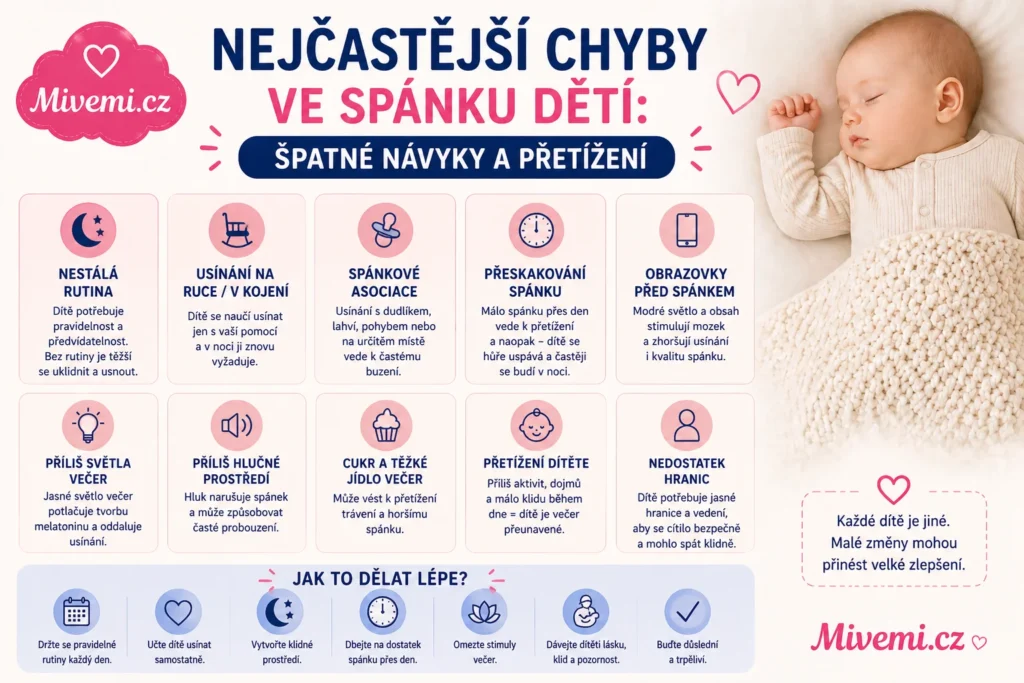 Nejčastější chyby ve spánku dětí