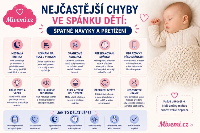 Nejčastější chyby ve spánku dětí