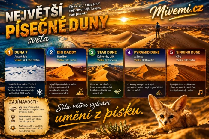Největší písečné duny světa a jejich zajímavosti