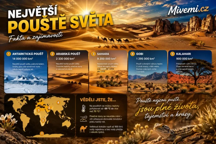 Největší pouště světa i fakta a zajímavosti