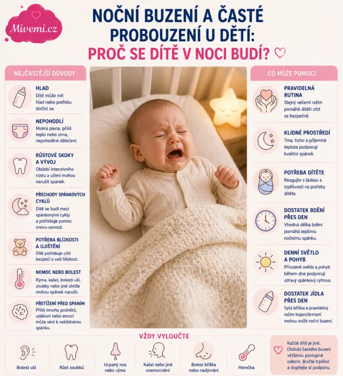nocni buzeni a caste probouzeni u deti Noční probouzení u dětí