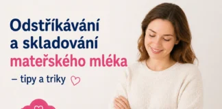 Odstříkávání a skladování mateřského mléka