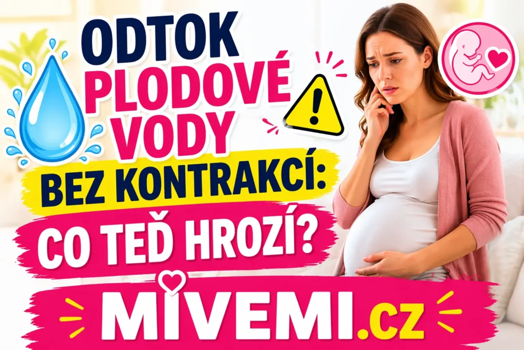 Odtok plodové vody bez kontrakcí