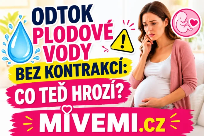 Odtok plodové vody bez kontrakcí