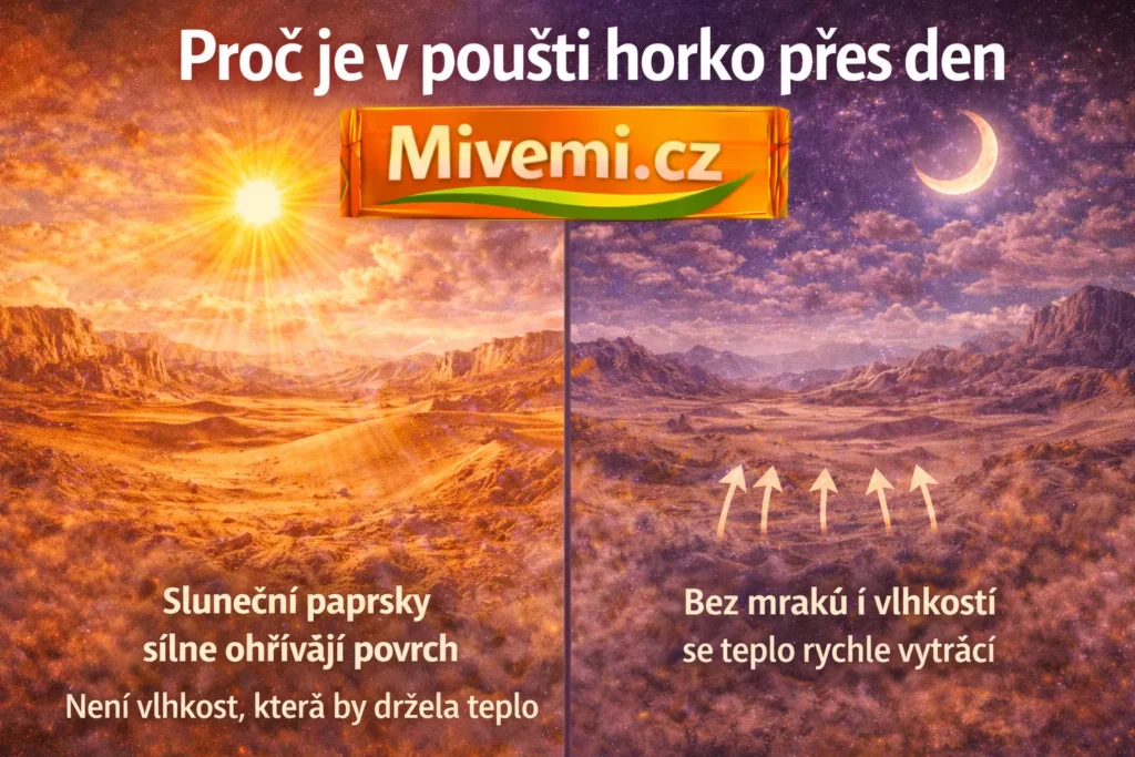 Proč je v poušti přes den horko a v noci zima