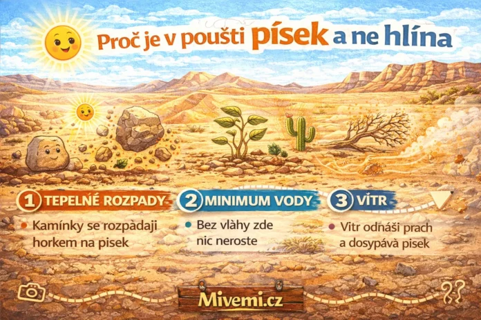 Proč je v poušti písek a ne hlína