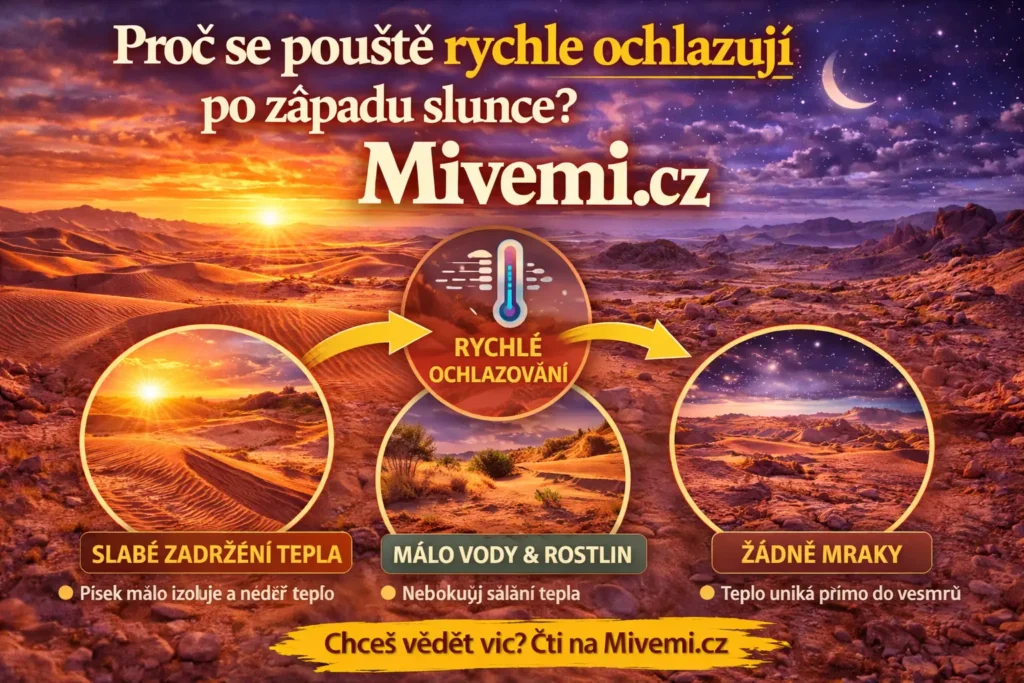 Proč se pouště ochlazují po západu slunce