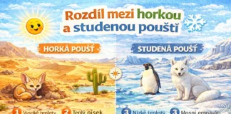 Rozdíl mezi horkou a studenou pouští