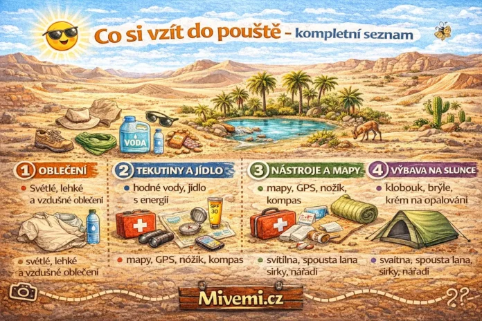 Seznam co si vzít do pouště