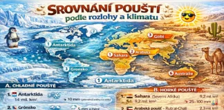 Srovnání pouští podle rozlohy a klimatu